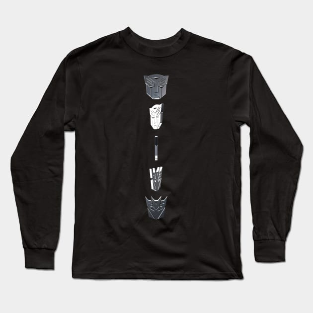 Scene Transition 3D Chrome - Veritcal Long Sleeve T-Shirt by CCDesign